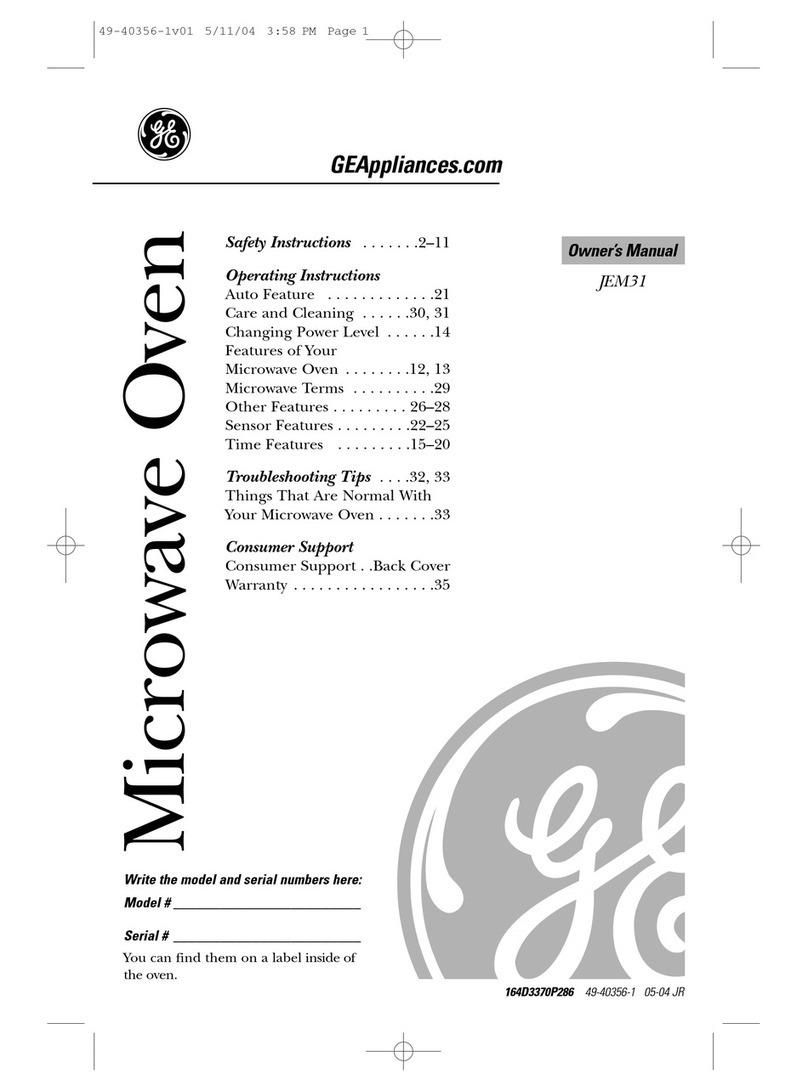 GE JEM31 User manual