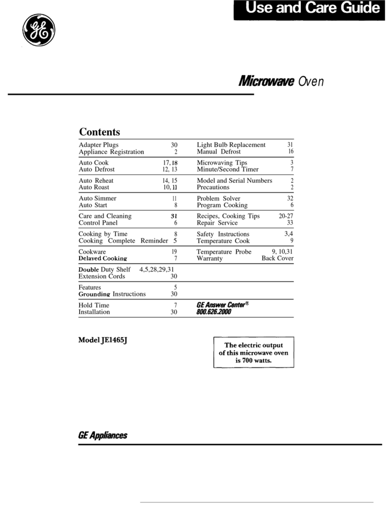 GE JE1465J User manual