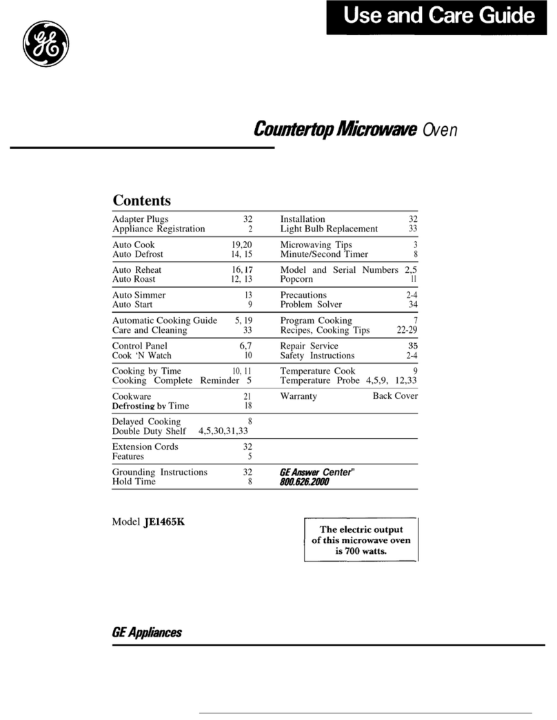 GE JE1465K User manual