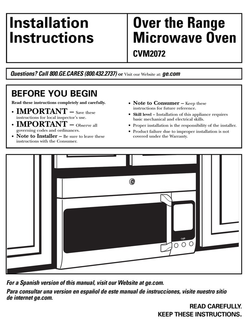GE Spacemaker CVM2072 User manual