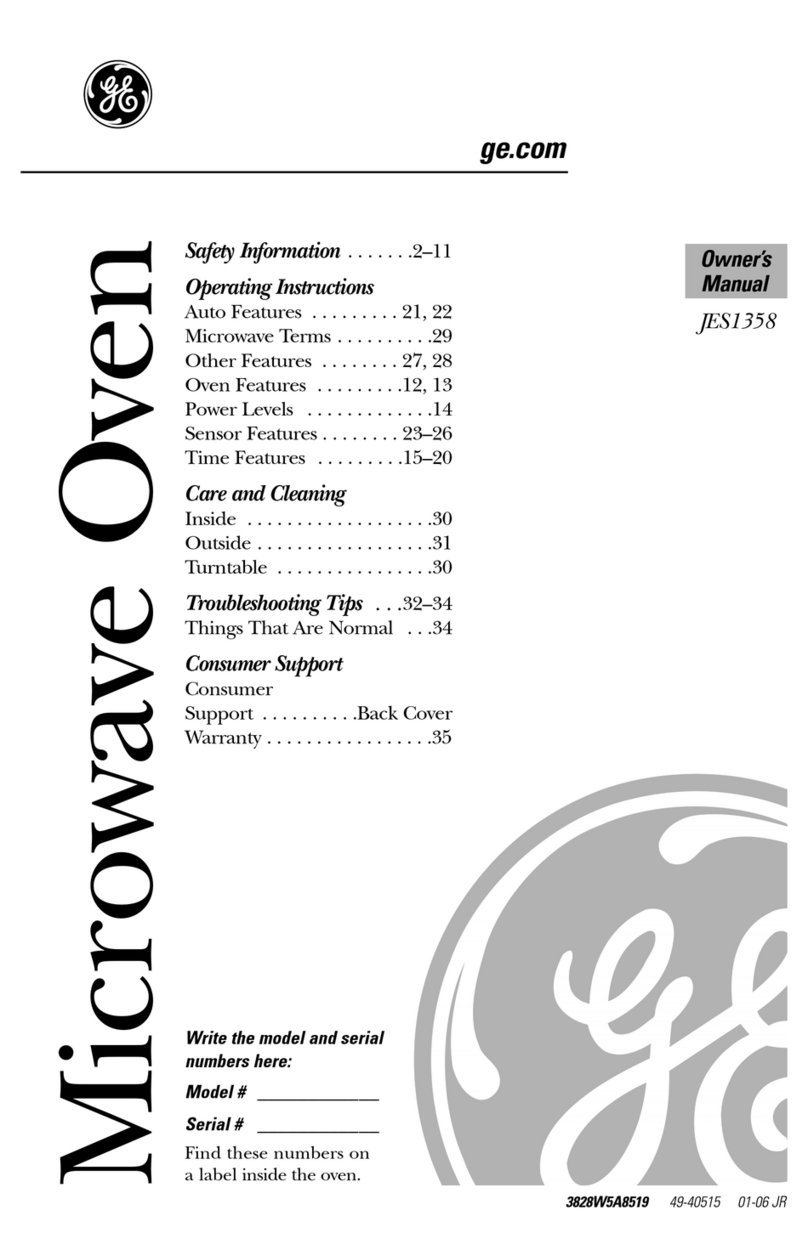 GE JES1358 User manual