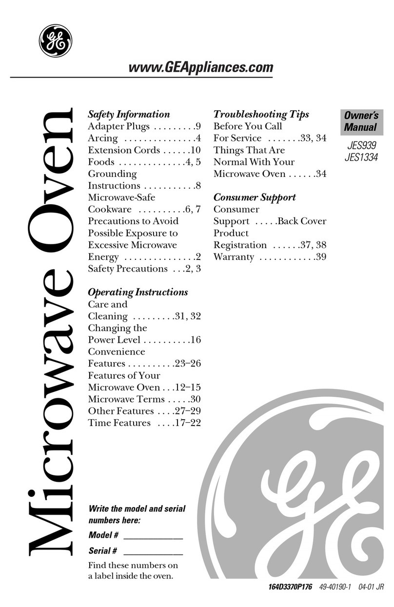 GE JES1334 User manual