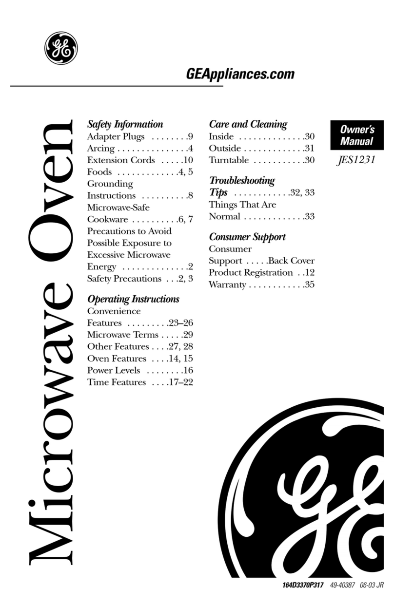 GE JES1231 User manual