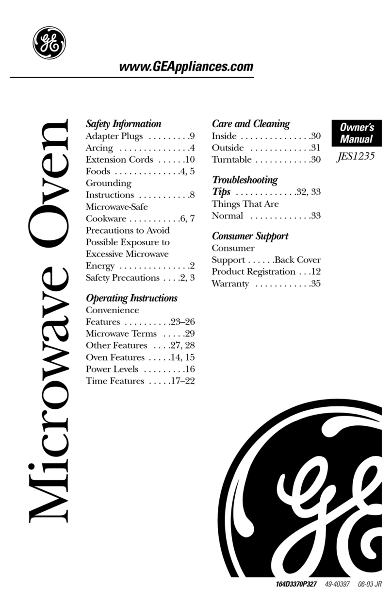 GE JES1235 User manual GE JES1235 User manual