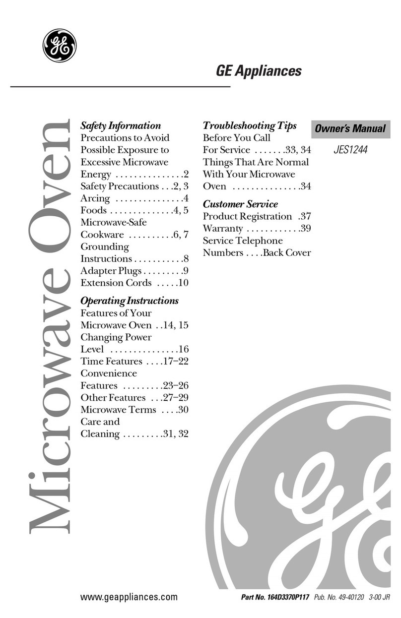 GE JES1244 User manual