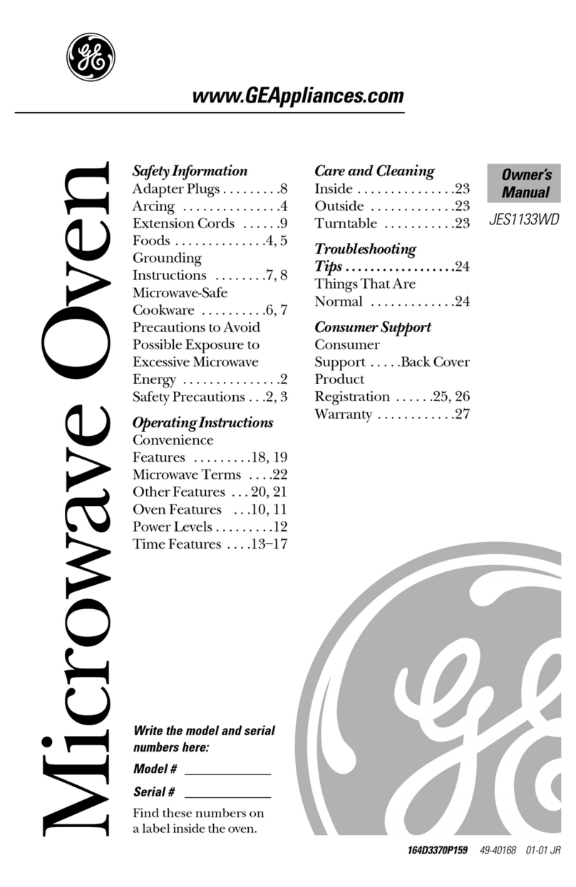 GE JES1133WD User manual