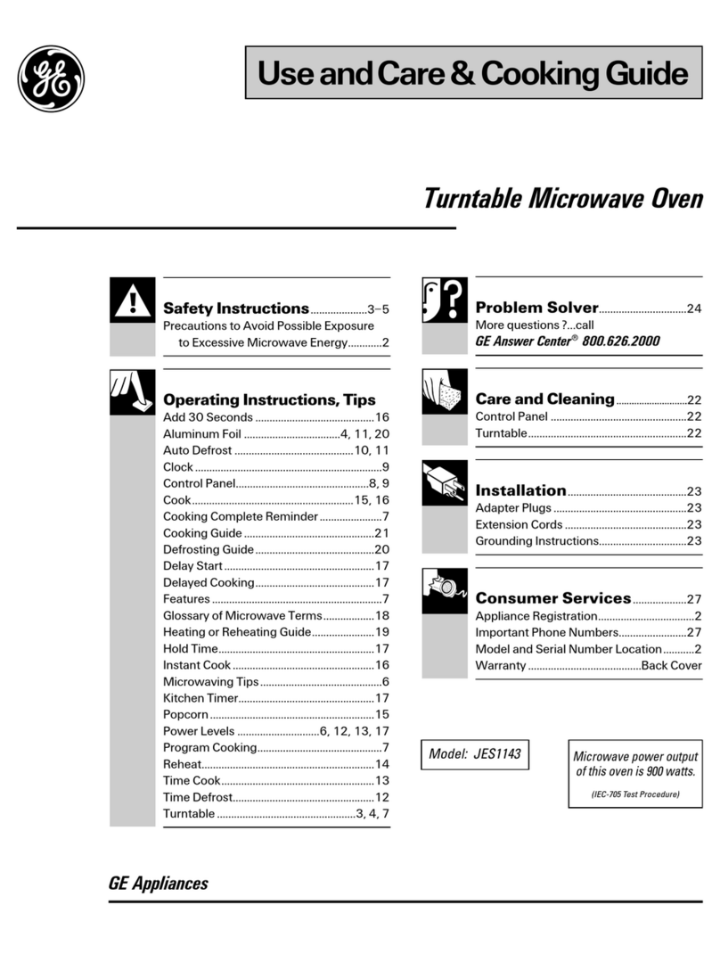 GE JES1143 Use and care manual GE JES1143 Use and care manual