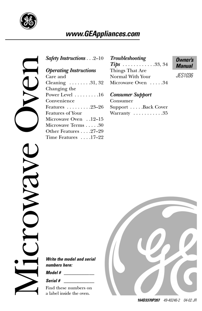 GE JES1036 User manual
