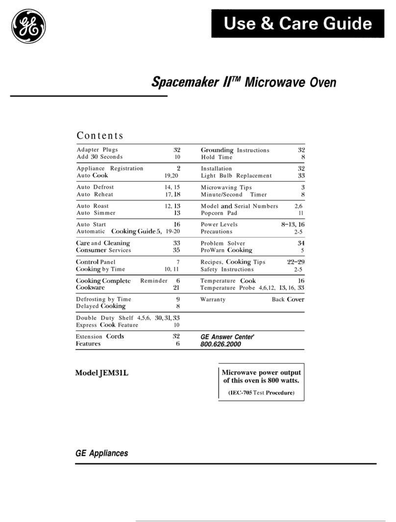 GE Spacemaker II JEM31L User manual