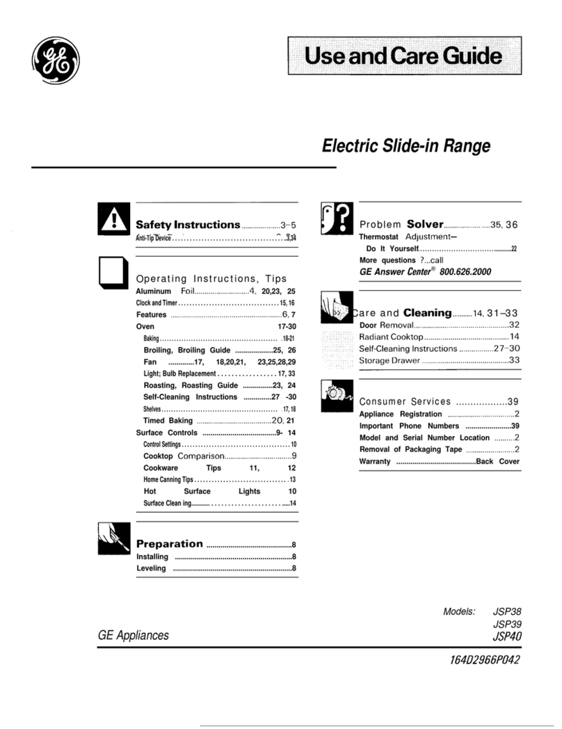 GE JSP38 User manual