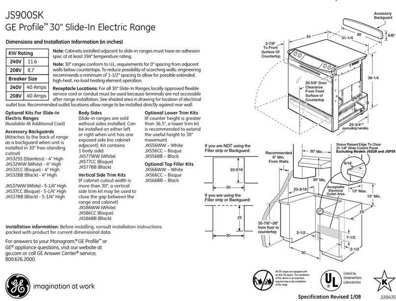 GE Profile JS900SK Manual
