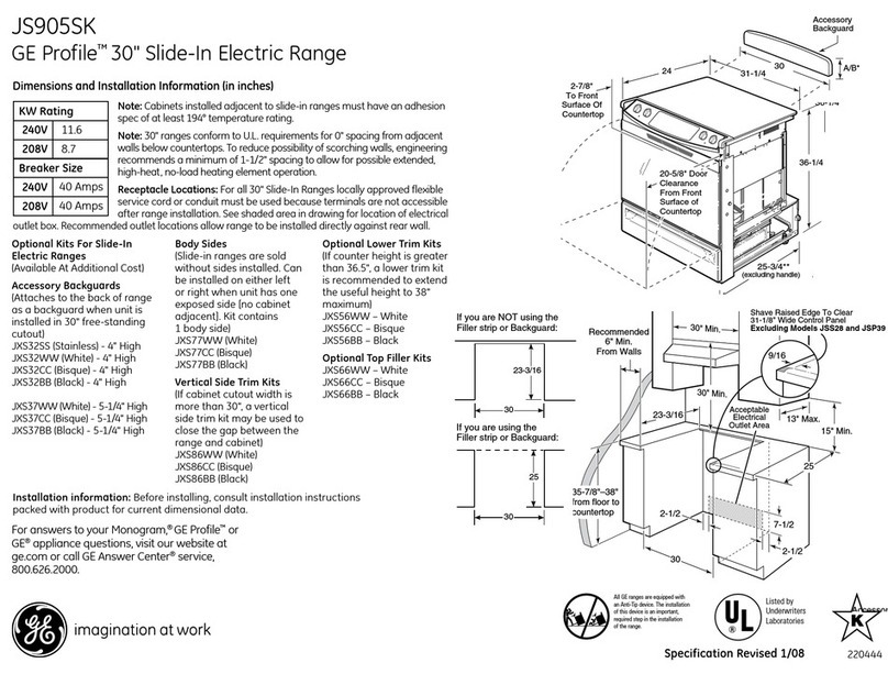 GE Profile JS905SKSS Manual