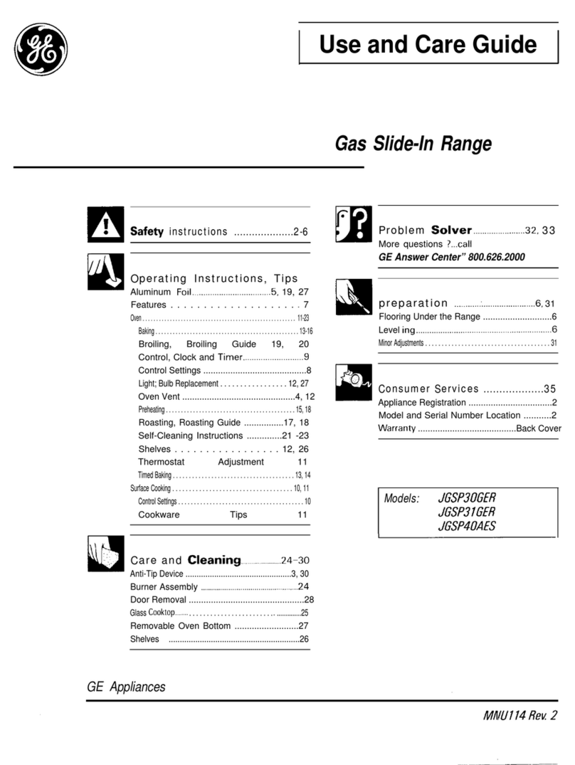 GE JGSP30GER User manual