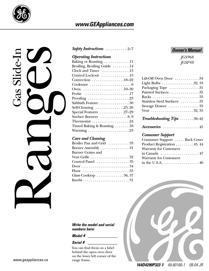 GE JGSP48 User manual