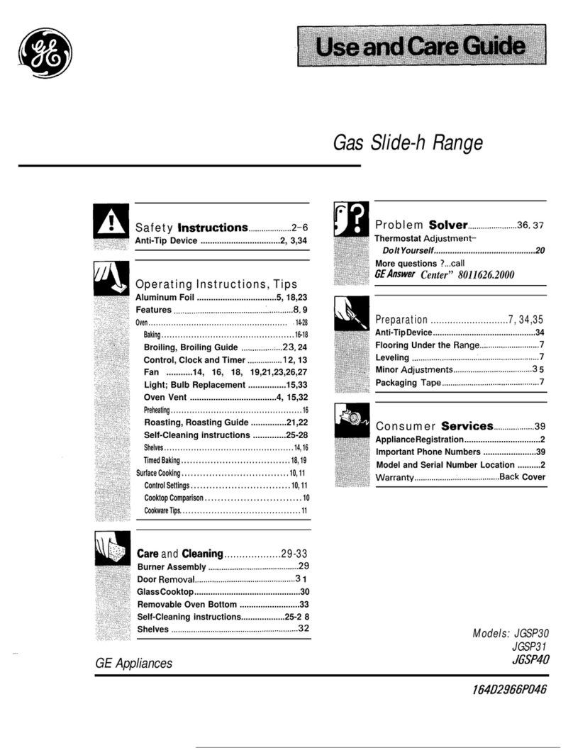 GE JGSP30 User manual