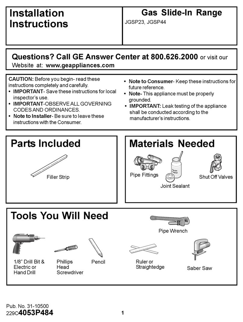 GE JGSP23 User manual
