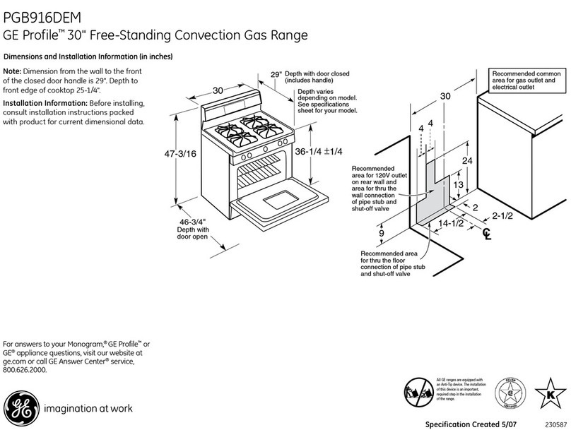 GE Profile PGB916DEMCC Manual