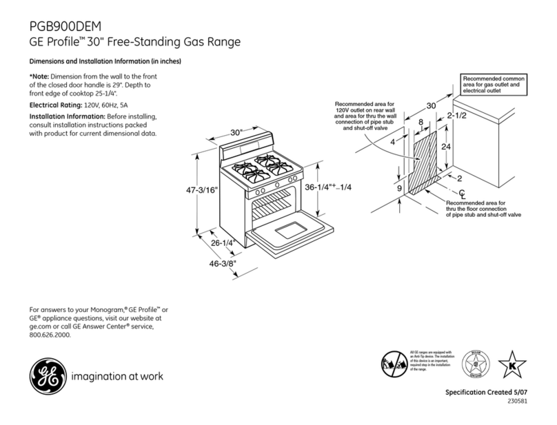 GE Profile PGB900DEMCC Manual