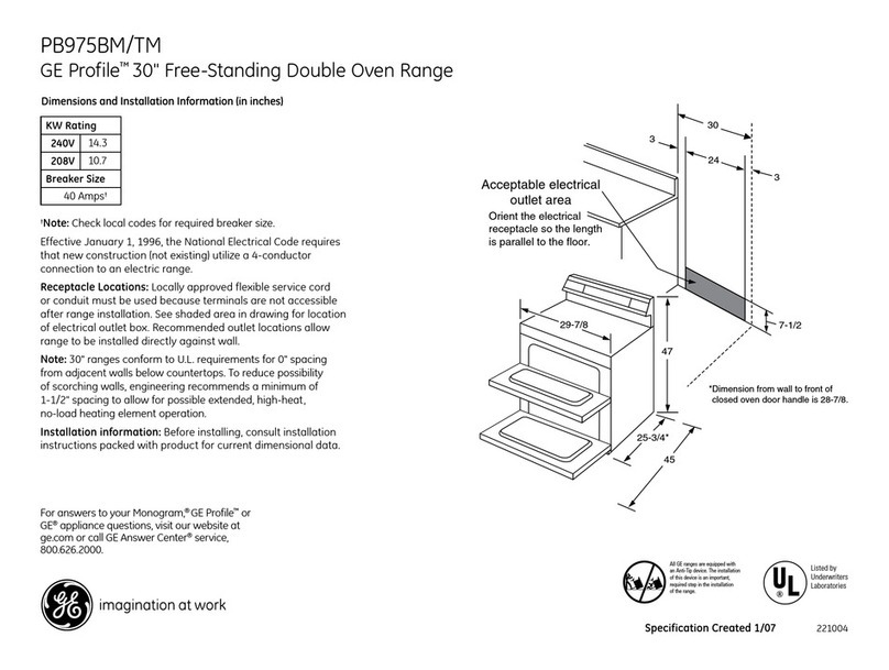 GE Profile PB975TMWW Manual