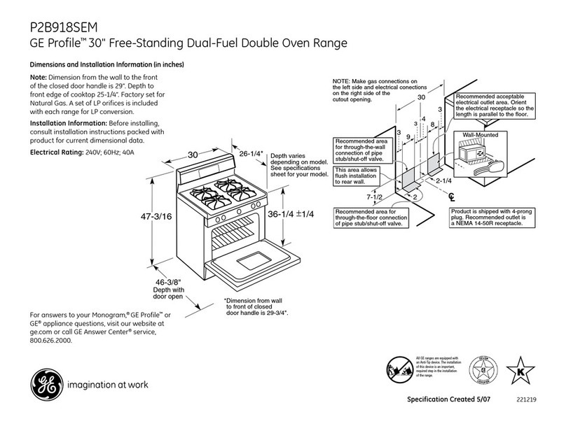 GE Profile P2B918SEMSS Manual