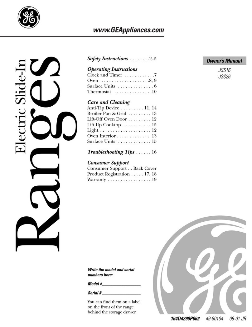GE JSS16 owner's manual