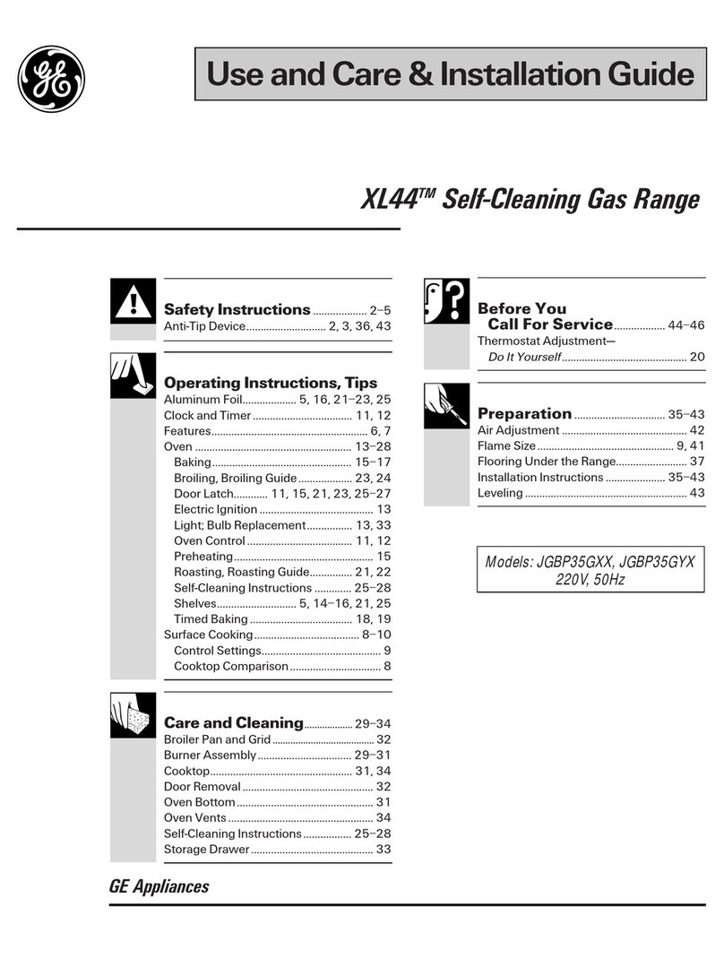GE JGBP35GXX Training manual