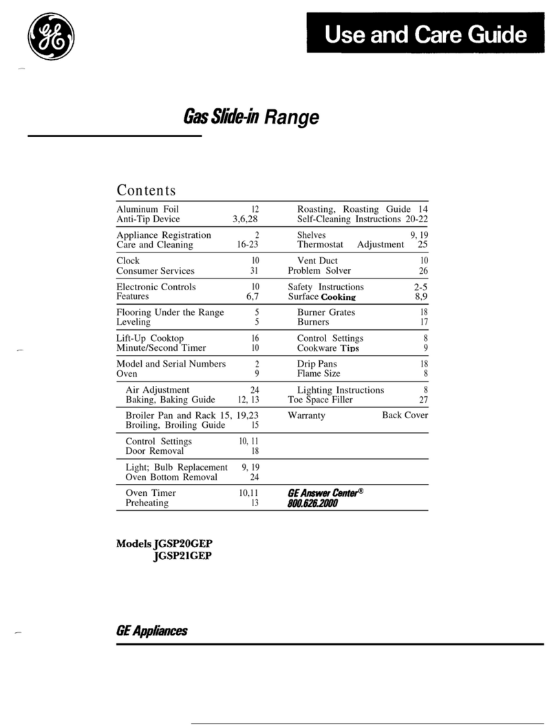 GE JGSP20GEP User manual