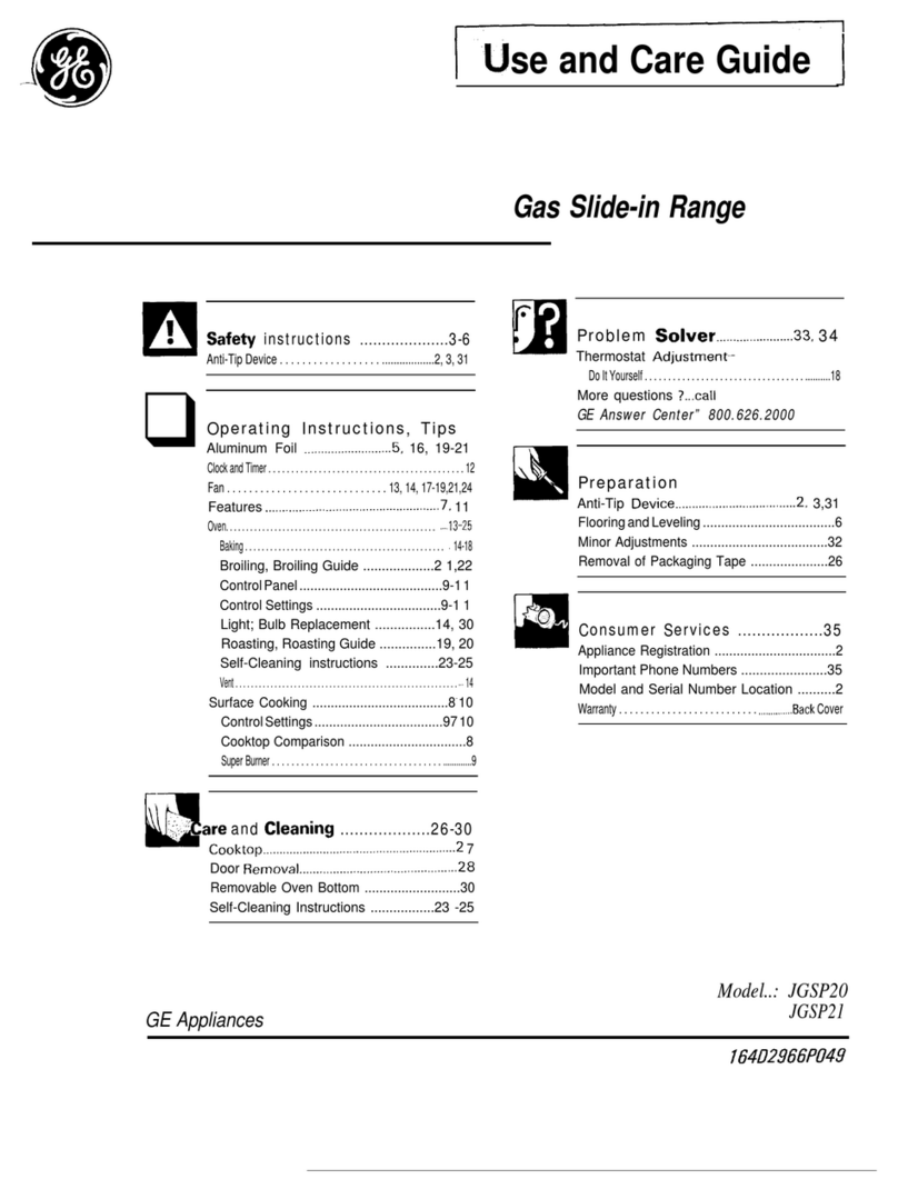 GE JGSP20 User manual