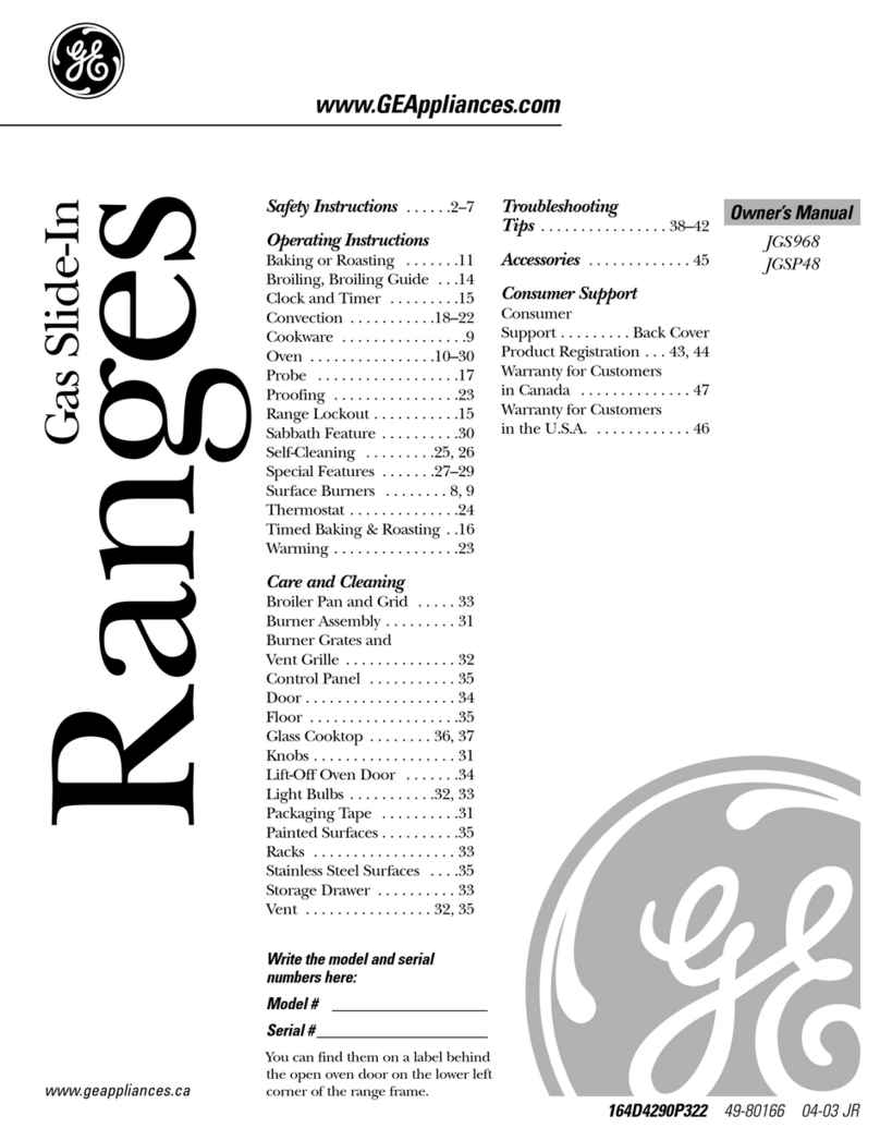 GE JGSP48 User manual