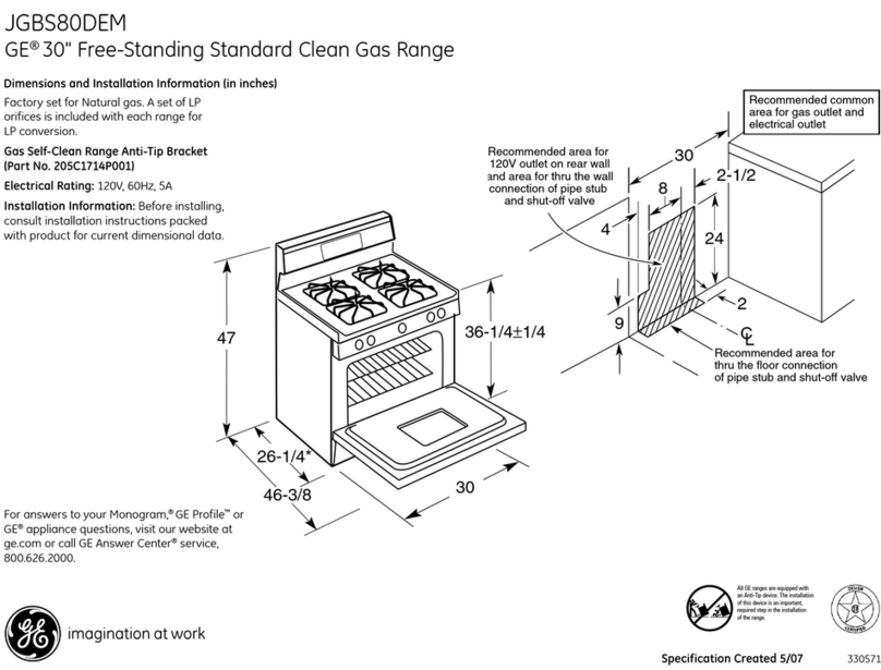 GE JGBS80DEMWW Manual