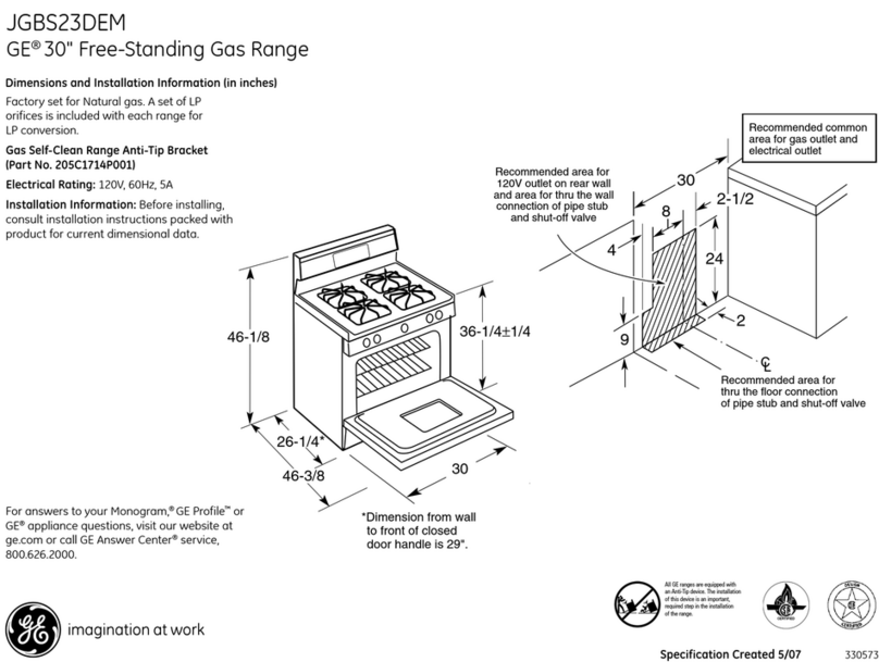 GE JGBS23DEM Manual