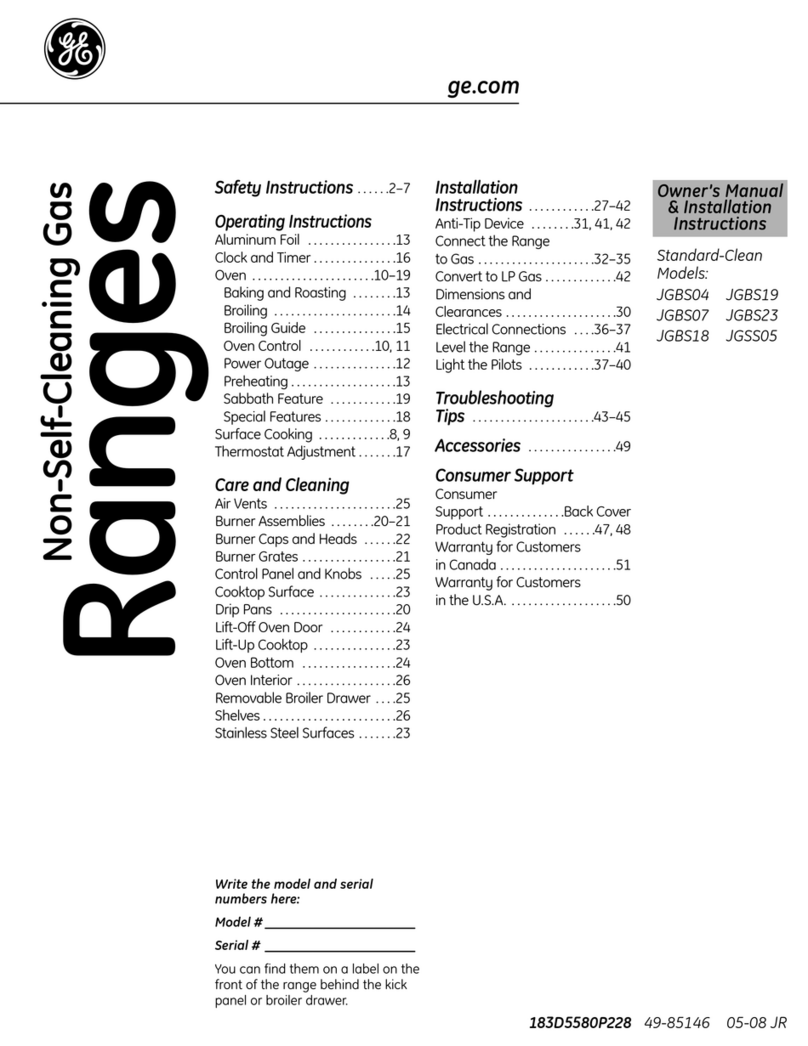 GE JGBS19 Original instructions