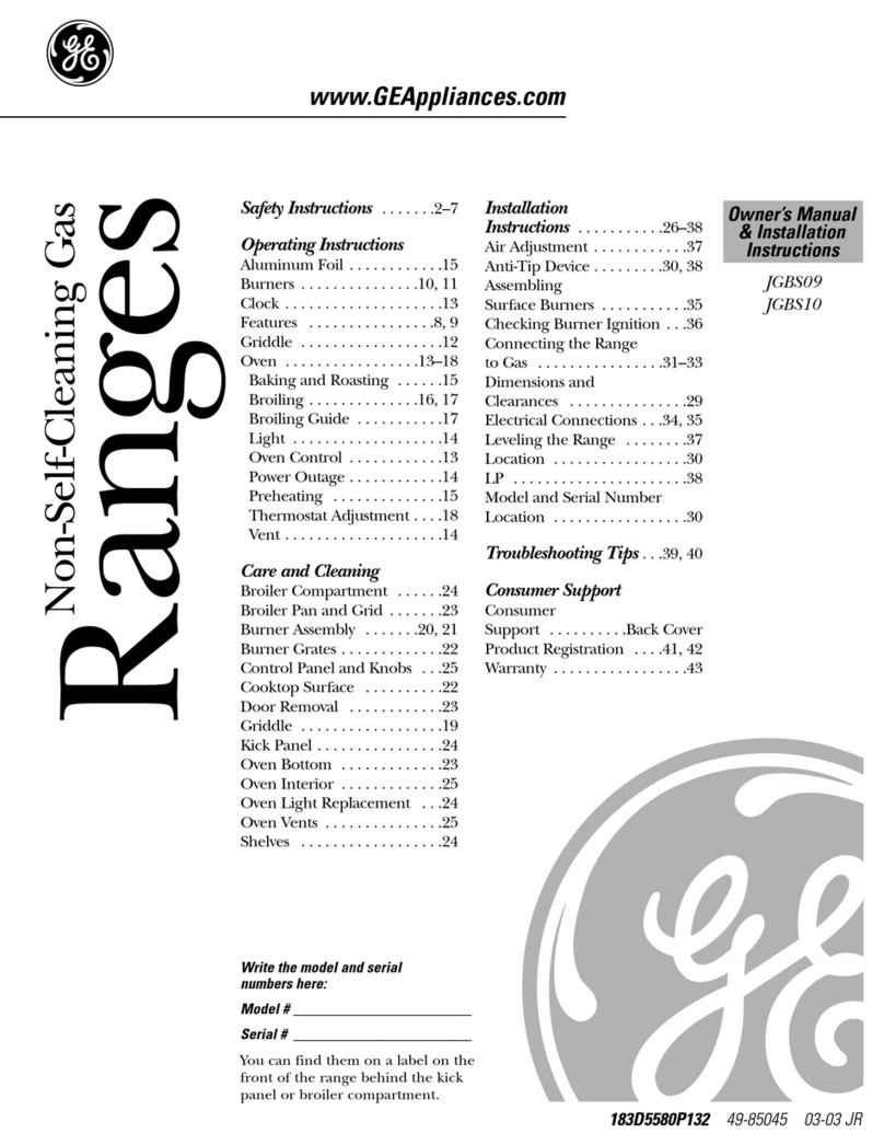 GE JGBS10 Original instructions