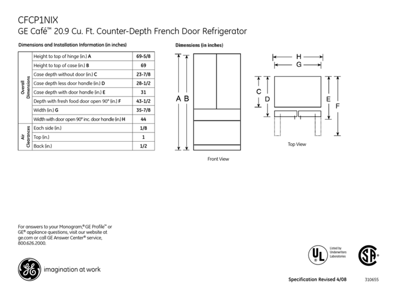 GE Cafe CFCP1NIXSS Manual