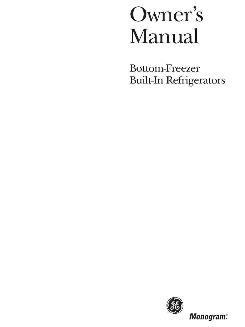 GE Bottom-Freezer Built-In Refrigerators User manual