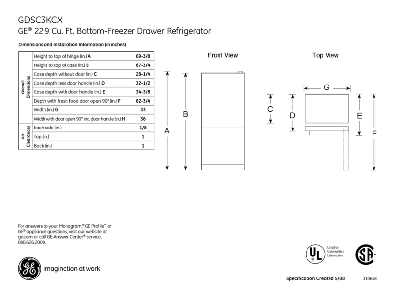 GE GDSC3KCX Manual