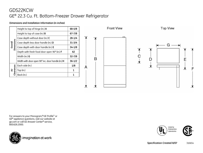 GE GDS22KCW Manual GE GDS22KCW Manual