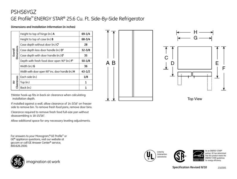 GE Profile PSHS6YGZSS Manual
