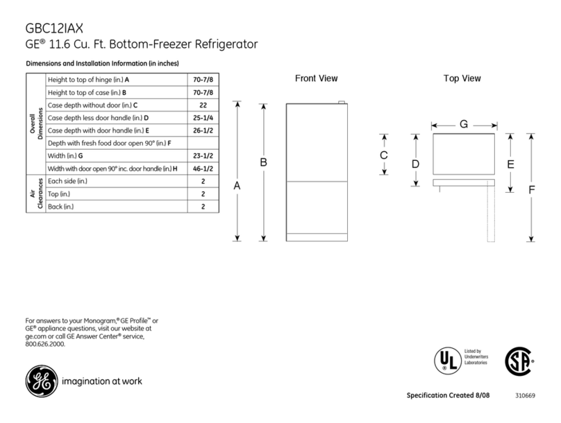 GE GBC12IAX Manual