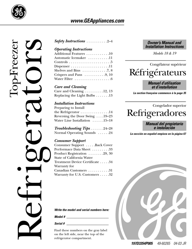 GE 18, 19 User manual