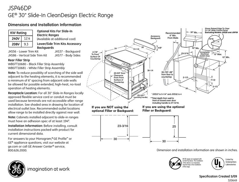 GE JSP46DP Manual
