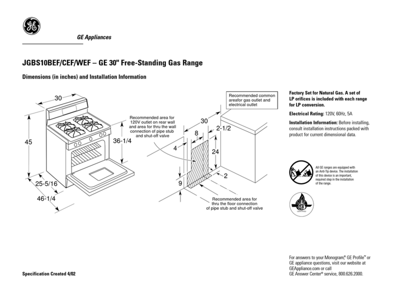 GE GE Profile JGBS10BEF User instructions