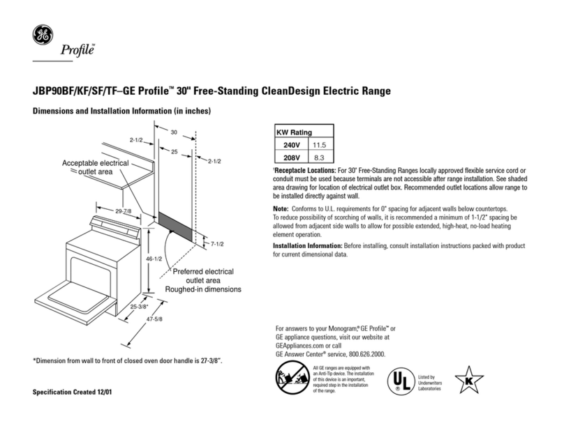 GE GE Profile JBP90BF Manual