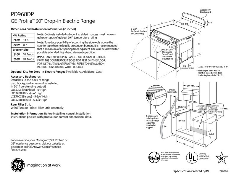 GE Profile PD968DP Manual