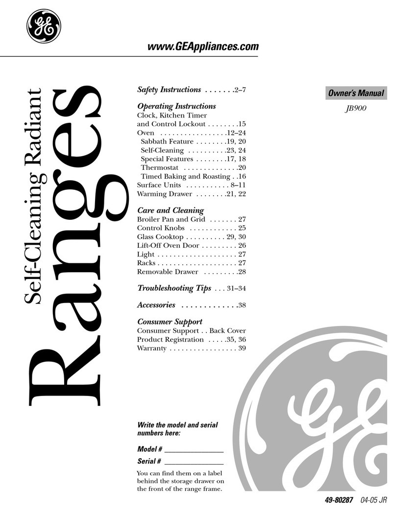 GE Profile JB900 User manual