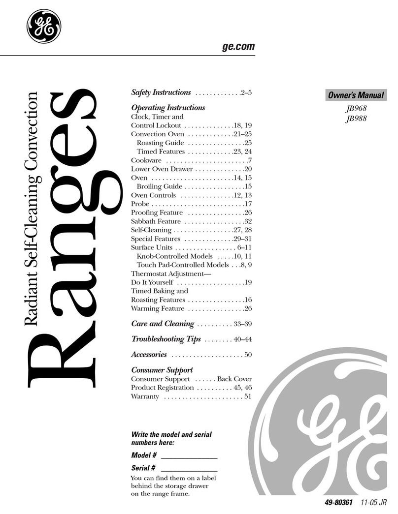 GE Profile JB968 User manual