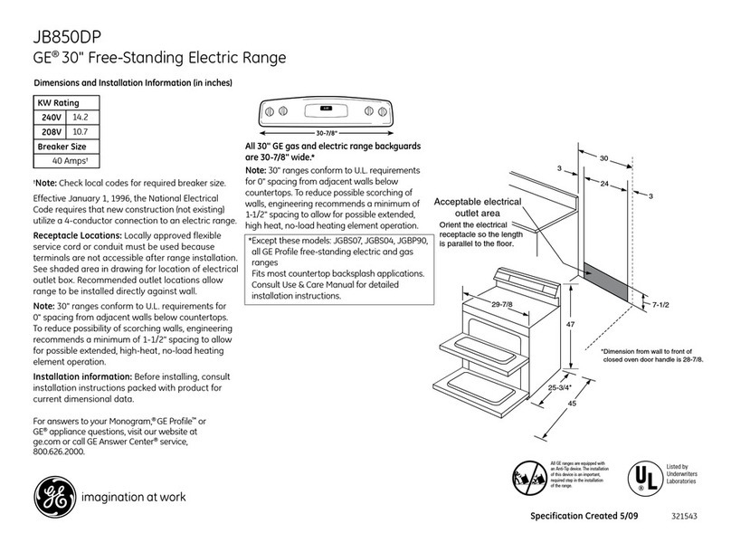 GE JB850DP Manual GE JB850DP Manual