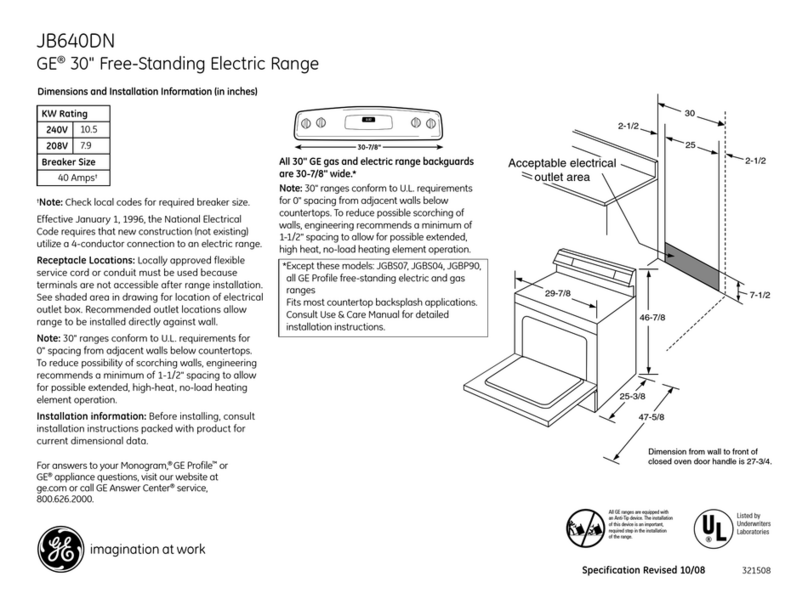 GE JB640DNCC Manual