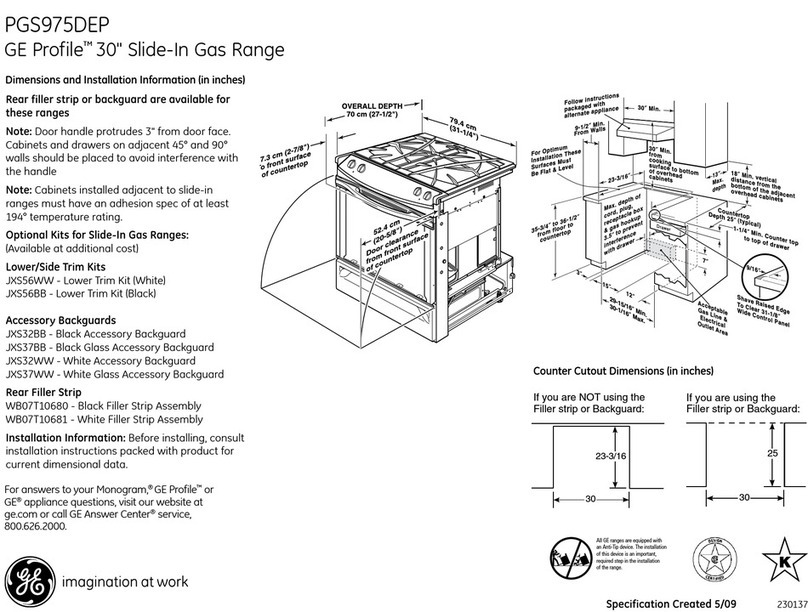 GE PGS975DEPBB Manual
