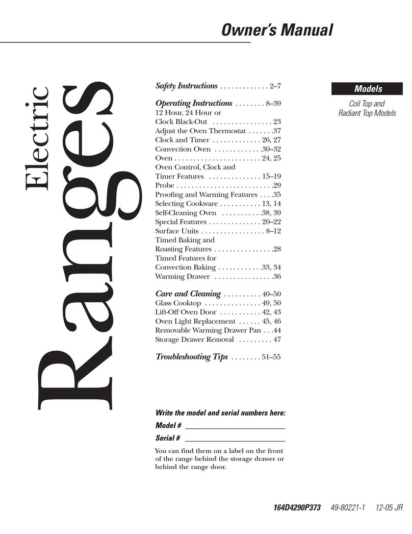 GE Coli Top owner's manual